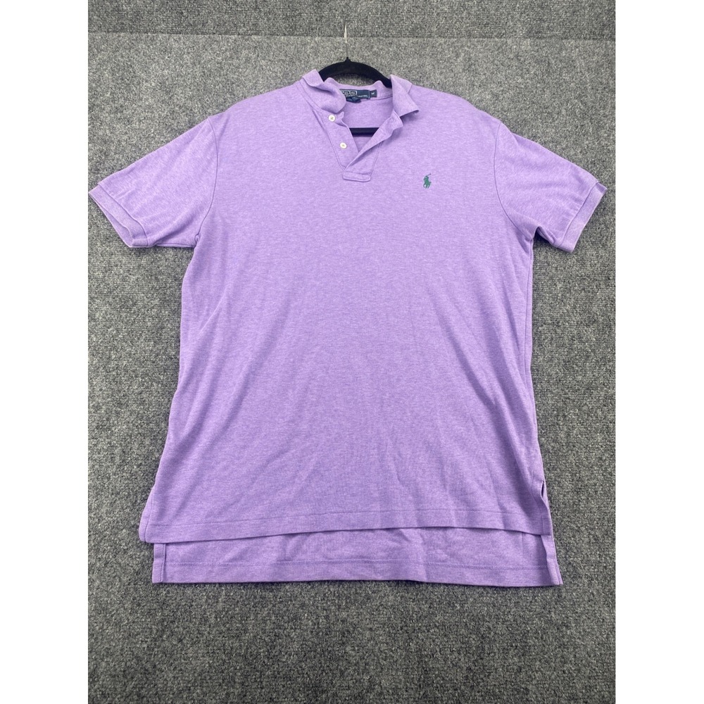 Polo Ralph Lauren Shirt Mens Medium Purple Short Sleeve Pony Logo Golf